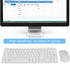 Keyboard and Mouse Sets, High Sensitivity No Delay 108 Keys Multi-Functional 2.4G Keyboard Mouse Combo (White)