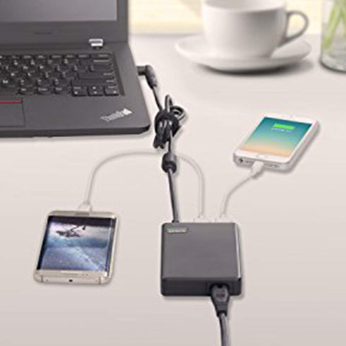 Universal Laptop Charger 90W Slim AC Adapter - Power Supply Cord with Dual USB Ports for Most Notebooks