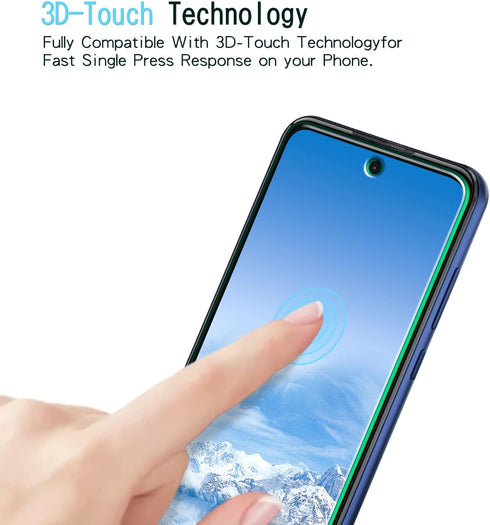 KAREEN Tempered Glass Screen Protector for Motorola Moto G Play (2023) - 9H Hardness, Easy Install, 2 Pack, Case