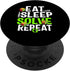 Game Cube Vintage Eat Sleep Solve Repeat Boys Kids Nerd PopSockets Swappable PopGrip
