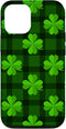 Shamrocks on Green Buffalo Plaid iPhone 12/12 Pro Case - Perfect for St. Patrick's Day!