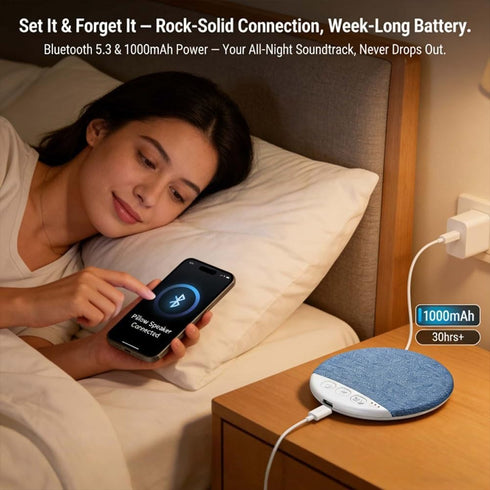TZVXPGI Bluetooth Pillow Speakers for Sleeping, Ultra-Thin Wireless Under Pillow Sleep Speaker for Side Sleepers, Mini