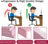 TEAMIX Pink Monitor Stand Riser - 2 Pack Wood 2 Tier Adjustable Stand for Dual Monitors, Laptop, PC