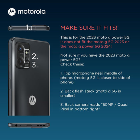 Motorola Essentials Moto G Power 5G (2023) Screen Protector- Strong 9H Tempered Glass, Anti Fingerprints, Anti Scratch, Anti Smudge