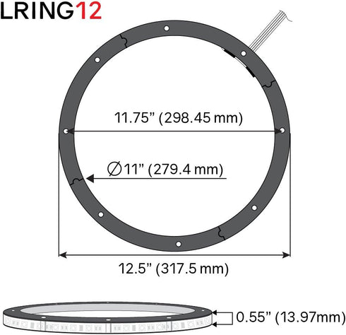 DS18 LRING12 LED RGB Speaker Ring Waterproof 12-Inch, Millions of Colors with RGB Module