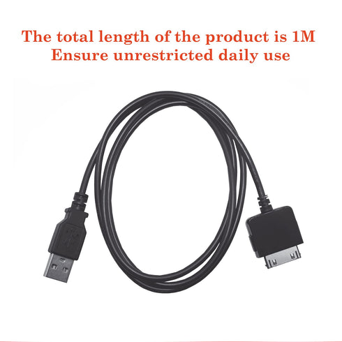 Adhiper Replacement USB Sync Data Transfer Zune Charging Cable for Microsoft Zune (3.3ft, Black)