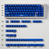PBT Double Shot Blue Keycaps Set, Cherry Profile Translucent Keycaps, 114 Keys Fit for 60% 65% 95% Mechanical Keyboards