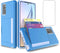 Phone Case for Samsung Galaxy Note 20 with Tempered Glass Screen Protector, Slim Wallet Cover with Credit Card Holder