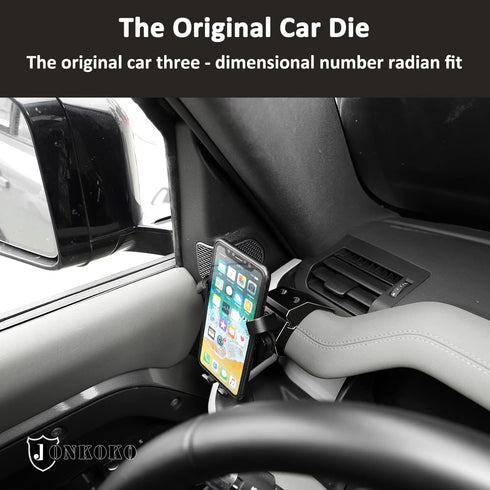 YIWANG Aluminum Alloy Dashboard Side Mobile Phone Holder Trim for Land Rover Defender 90 110 2020-2022 Accessories