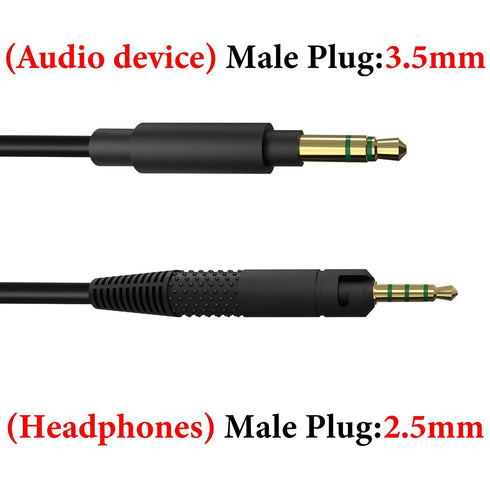 Geekria Audio Headphone Cable, Compatible with Sennheiser HD Series, 3.5mm to 2.5mm Stereo Cord (4 ft)