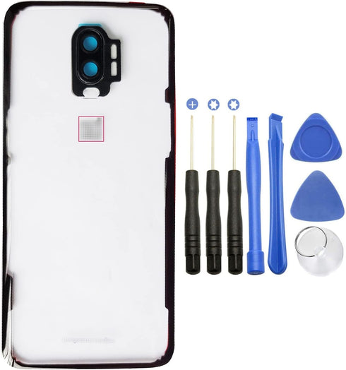 ubrokeifixit OnePlus 6T Rear Back Glass Door Cover Replacement for A6010 A6013 LTE 6.41" (Clear)