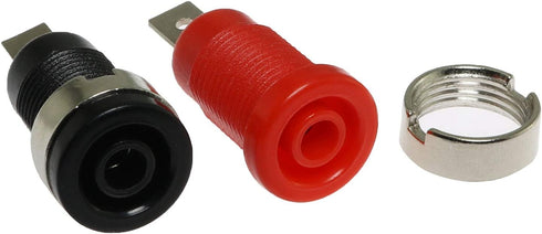 E-outstanding 10PCS 4mm Banana Speaker Jack Female Panel Mount Socket Binding Post Adapter Test Connector