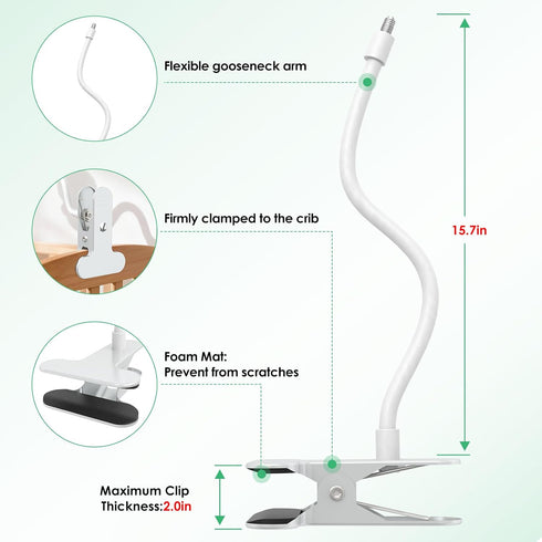 wochel VM819/ VM901/ VM923/ VM924, 15.7" Flexible Baby Monitor Mount for Most VTech Baby Monitor: Vtech Advanced HQ
