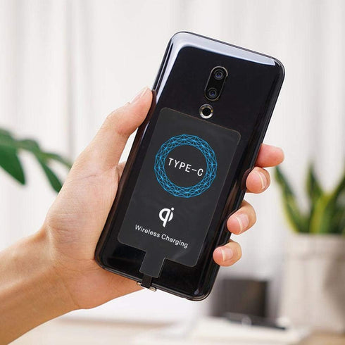 2 PCS Qi Wireless Charger Type-C Charging Receiver for Mobile Phone