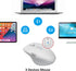 Wireless Bluetooth Mouse with Smart Flying Scroll, Ergonomic Mice, Silent Multi-Device Mouse for Computer, White