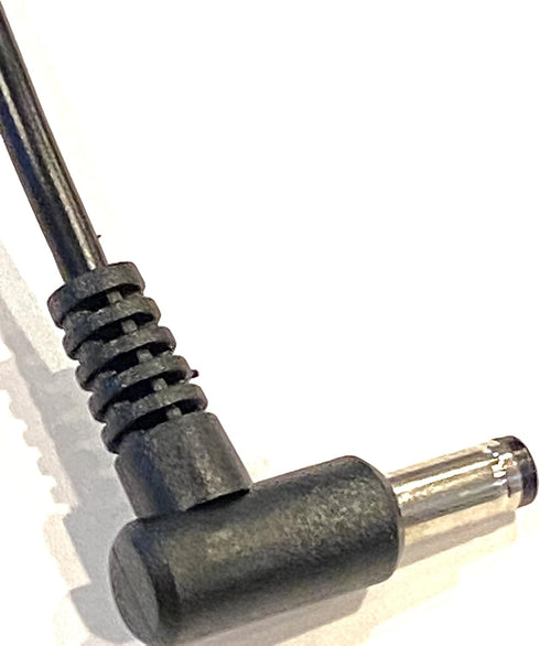 3 Pack 1 Foot Right Angle DC Power Patch Cables, 5.5mm x 2.1mm, Male to Male