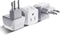 Ceptics Brazil Travel Adapter Plug, Dual USA Input - Type N (3 Pack), Ultra Compact and Safe Grounded