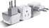 Ceptics Brazil Travel Adapter Plug, Dual USA Input - Type N (3 Pack), Ultra Compact and Safe Grounded