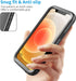 SPORTLINK Waterproof Case for iPhone 12, Full Body Shockproof Dustproof with Screen Protector, Black