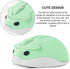 Hamster Shape Wireless Mouse - Cartoon Portable Animal Optical Cordless Mice for Travel, School Kids Gift (Green)