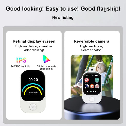Wisoqu MP3 2.01" 720P Player with Bluetooth and Camera, Touch Screen Portable Music Player with FM Radio, Photos, Alarm
