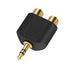 ANDTOBO 3.5 mm TRS to Dual RCA F (2-Pack), 3.5mm Stereo Male to Dual RCA Female Audio Breakout Adapter