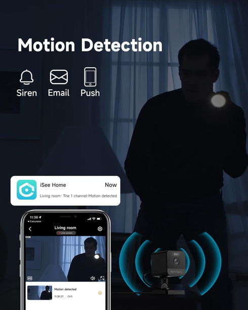 1080P 2.4g/5g Indoor Camera, Plug-in Home Security Cameras with Night Vision, Motion Detection, 2-Way Talk, WiFi