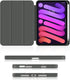 Soke iPad Mini 7 A17 Pro Case 2024, iPad Mini 6 Case 2021 with Pencil Holder, Shockproof Protection, Dark Grey