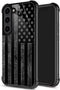 ZHEGAILIAN Samsung Galaxy S23 Case Compatible, Gray Flag Design, Shockproof Anti-Scratch for Boy Men