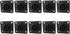 CESS Speaker Jack Twist Lock 4 Pole Square (Rectangle) - Speakon Female Socket Panel/Chassis Mount (10 Pack)