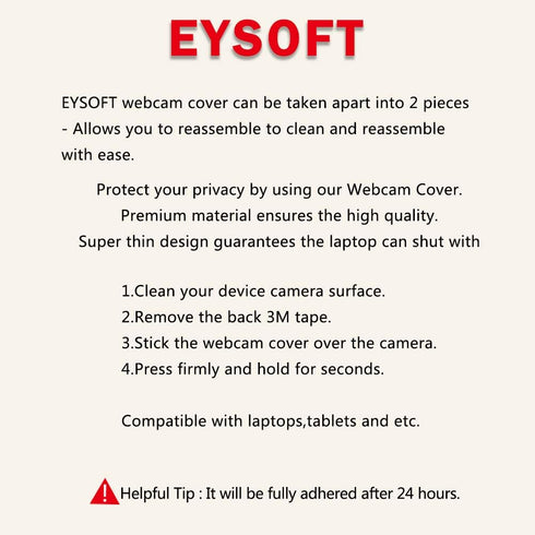 EYSOFT 0.02in Webcam Cover Slider, Laptop Camera Cover Ultra-Thin fits Echo Spot Smartphones Tablets Macbooks Computers