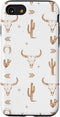 iPhone SE (2020) / 7 / 8 Western Country Boho Southern Bull Rustic Skull Chic Pattern Case