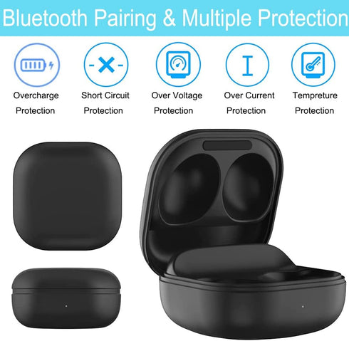 Charging Case for Galaxy Buds Pro SM-R190, Wireless and Wired Charger Dock Station with Type-C Cable (700mah, Black)