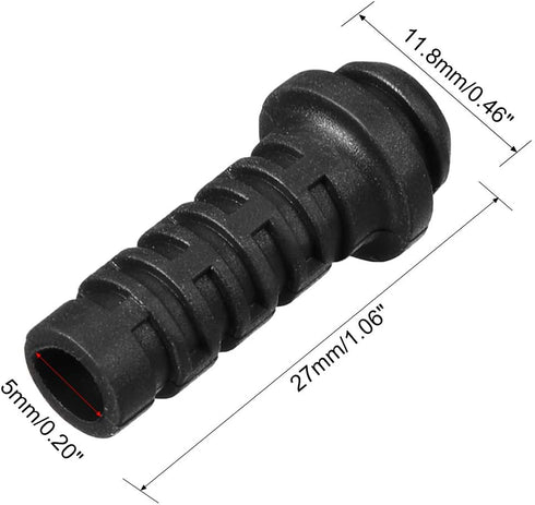 uxcell 10pcs 5mm Inner Dia PVC Strain Relief Cord Boot Protector for Power Tool Hose