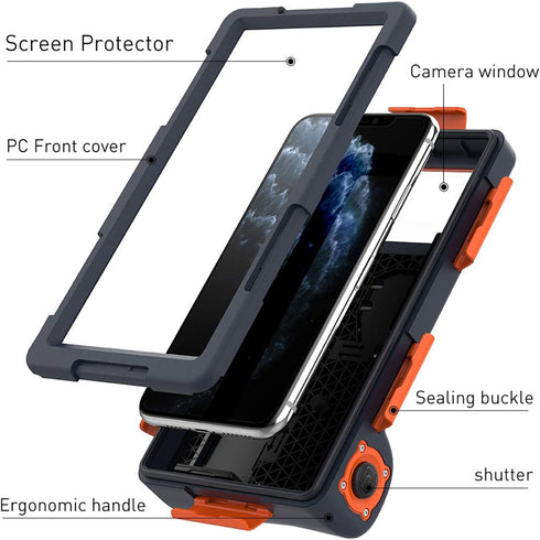 AICase Universal Waterproof Underwater Photography Housing for iPhone 13 mini/12/11/11 Pro/11 Pro Max