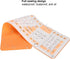 GOWENIC Foldable Silicone Keyboard, 106 Keys Roll Up USB Wired Waterproof Keyboard for PC Laptop Notebook, Full Size