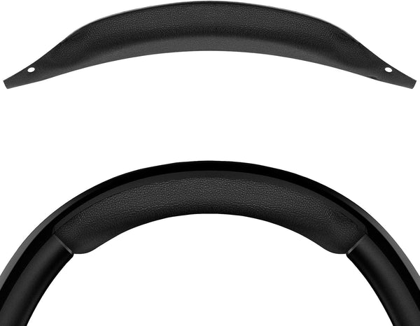 Geekria Replacement Protein Leather Headband Pad for HyperX Cloud Stinger 2, Black Headset Cushion Cover