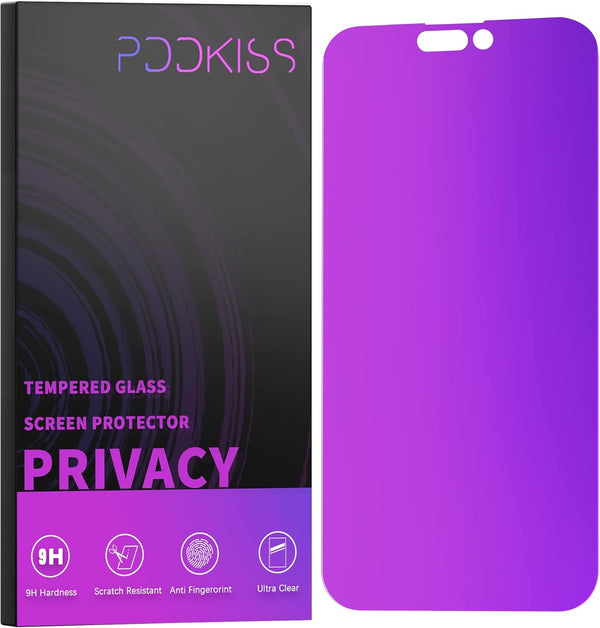 iPhone 14 Pro Max Privacy Screen Protector, Tempered Glass 6.7 inch Display, Gradient Colorful Anti Spy Light Easy