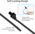 100PCS Fir Tree Nylon Push Mount Cable Zip Ties, Heavy Duty Wire Ties, 2 in 1 Self Locking UV Resistant Assortment
