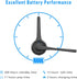 Bluetooth Headset V5.0 - Trucker Wireless Headset with Noise Cancelling Microphone & Charging Base for iPhone and