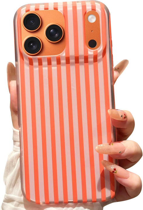 Jmltech for iPhone 17 Pro Max Case Striped Phone Cases Cute Women Girly
