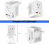 SARQW 220V 110V 2 2 20 2 to Voltage Conversion Plug Adapter for Traveling from USA to Europe with USB and USBC Ports PD