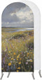 Jnbasdffb Spring Floral Wedding Arch Cover, Stretchy Spandex Arch Backdrop Stand Covers 6.6
