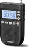 Newest PRUNUS Portable Radio AM FM to Bluetooth Earphone, Bluetooth Speaker, 2000mAh Rechargeable Radio, Preset, TF