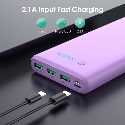 Feob 36800mAh Pack,4 2 17/16/15/14/13/12,Galaxy S24 Portable Charger Power Bank,PD Fast Charging USB C External Battery