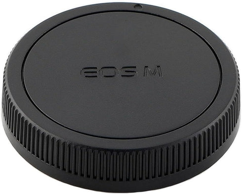 2 Pack Rear Lens Cap and Camera Body Cap Cover Kit for Canon EOS M200 M100 M50 M50 Mark II M10 M5 M6 M6 Mark II M3 M2 M and More EF-M Mount Mirrorless Camera and Lens