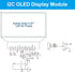 JUZITAO 6PCS 0.91 Inch I2C 3.3V~5V OLED Display Module IIC OLED Screen DC Compatible with Raspberry PI (White Display