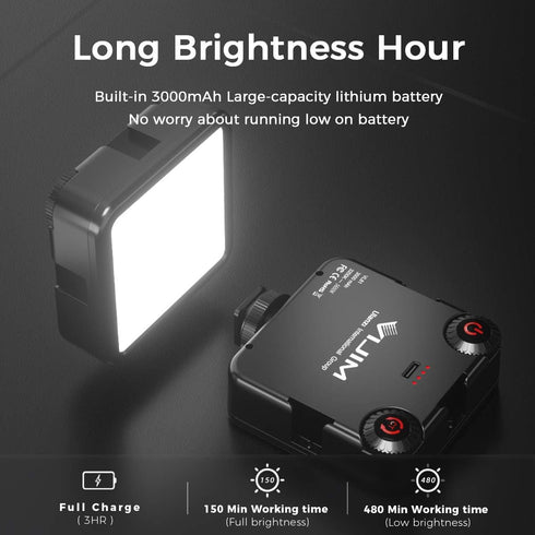 VL-81 LED Video Light with Softbox, Portable Photography Light, CRI95+ Bi-Color 3200K-5600K, Rechargeable Dimmable Vlog