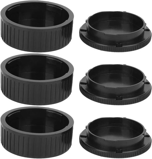 3 * Lens & 3 * Camera Body Rear Lens Cover for Leica M Mount - Black