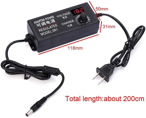 Yetaida 100-240V 3-12V 5A 50-60hz (3V-12V 5A) to Power Supply Adjustable Universal AC/DC Switching Power Adapter